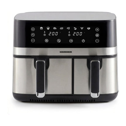 Friteuza dubla cu aer cald Heinner ProDual Fusion HAF-H9DB17BKS, 8.6 L, Sync & Match, gri/argintiu - imagine 3