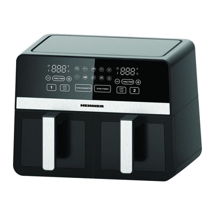 Friteuza dubla cu aer cald Heinner SimCook HAF-K10DB24BK, 9.5 L, 2400 W, 10 programe, decongelare - imagine 2