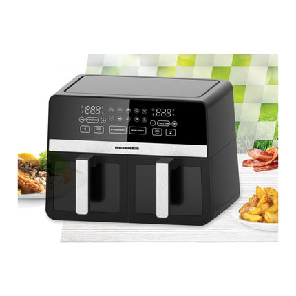 Friteuza dubla cu aer cald Heinner SimCook HAF-K10DB24BK, 9.5 L, 2400 W, 10 programe, decongelare - imagine 5