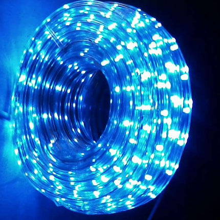 Furtun luminos 7m cu alimentator albastru