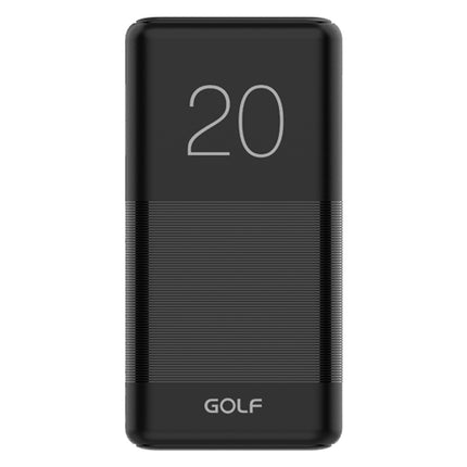 Baterie Externa PowerBank Negru 20000mA cu 2 iesiri USB 2.1A si 1A, Port Incarcare microUSB, Golf G81