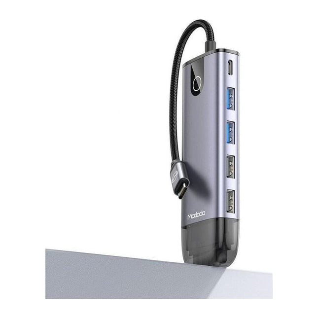 Hub USB-C 10 in 1 Mcdodo Multihub, HDMI, VGA, RJ45, 4x USB, SD/TF, Power Delivery, gri