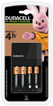 Incarcator Baterii Reincarcabile, Include 2x AA LR6 1300mAh si 2x AAA LR3 750mAh cu Incarcare in 4h, DuraCell CEF14