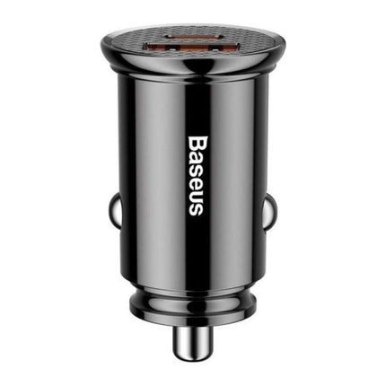 Incarcator auto Baseus Circular, 30 W, USB-A + USB-C, PD / QC 4.0, negru