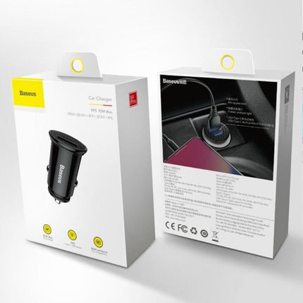 Incarcator auto Baseus Circular, 30 W, USB-A + USB-C, PD / QC 4.0, negru - imagine 8