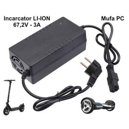 Incarcator acumulator Li-ion 67,2V 3Ah mufa 2V