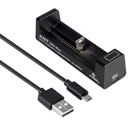 Incarcator Acumulatori Li-Ion, Curent de Incarcare 500mA-1000mA cu 1 Canal de Incarcacare si Cablu miniUSB Inclus, XTAR MC1+