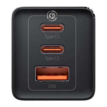 Incarcator retea Baseus GaN5 Pro 65 W, 2x USB-C + 1x USB-A, cablu USB-C 100 W inclus - imagine 7