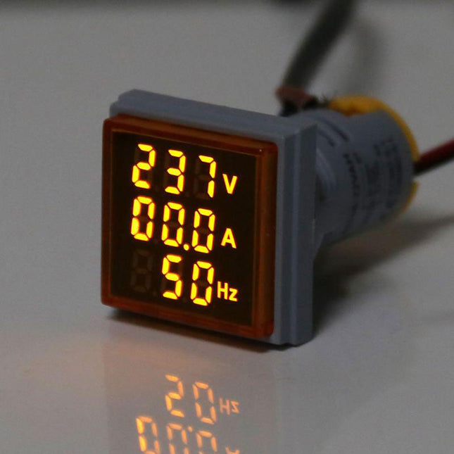 Indicator digital panou 3in1 culoare galben AC - Aparataj electric