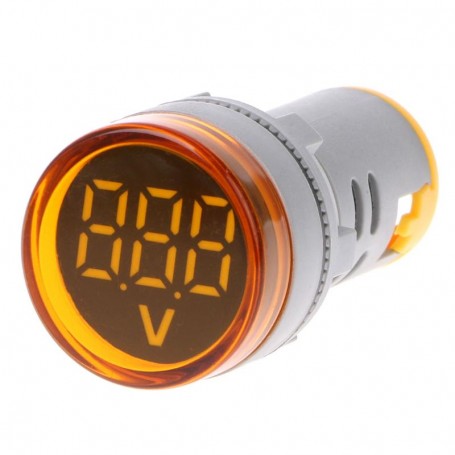 Voltmetru digital rotund culoare portocaliu 250V AC 500V - Masurare si testare