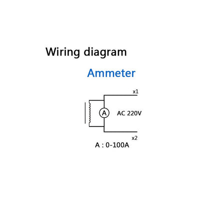 Ampermetru digital rotund panou culoare portocaliu 220V 22mm