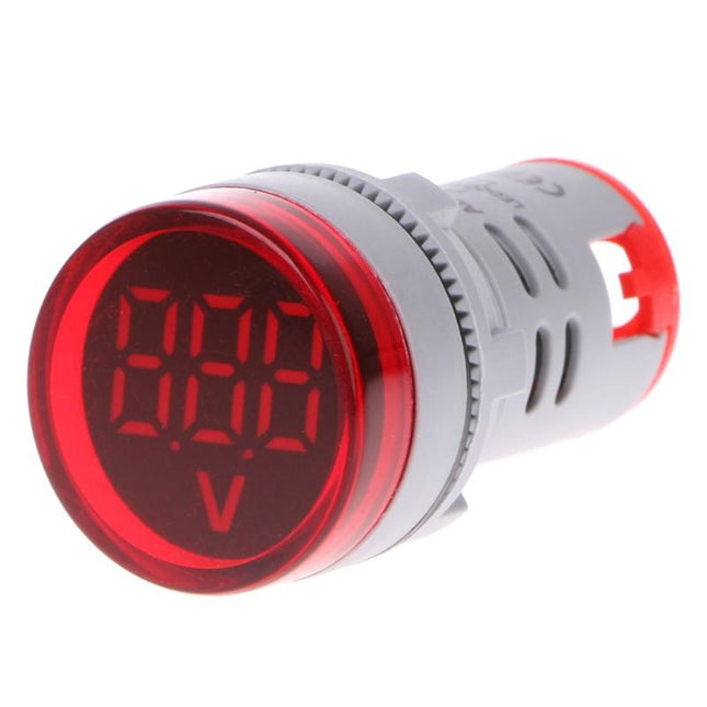Voltmetru digital rotund culoare rosu 250V AC 500V - Masurare si testare