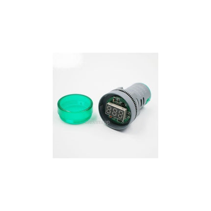 Voltmetru digital rotund culoare verde 250V AC 500V