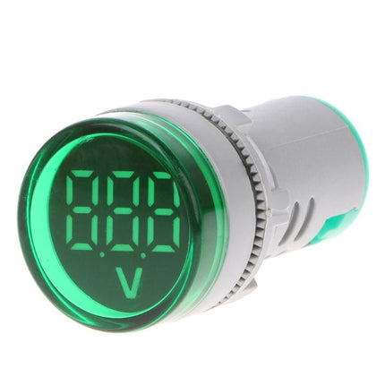 Voltmetru digital rotund culoare verde 250V AC 500V