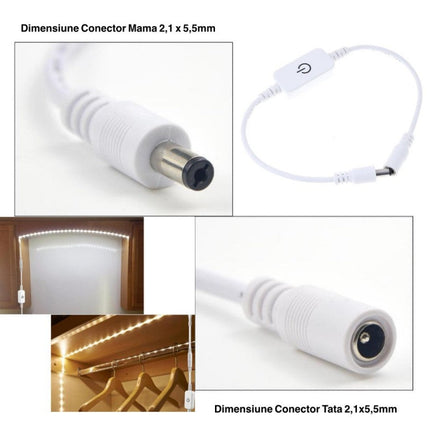 Intrerupator Touch Led Reglabil DC 2,1