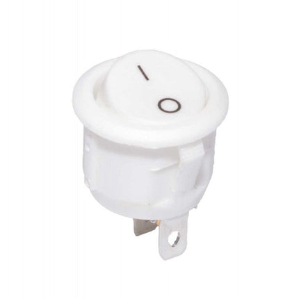 Buton intrerupator rotund alb 6A 250V AC