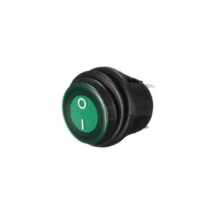 Buton intrerupator ON-OFF verde cauciuc