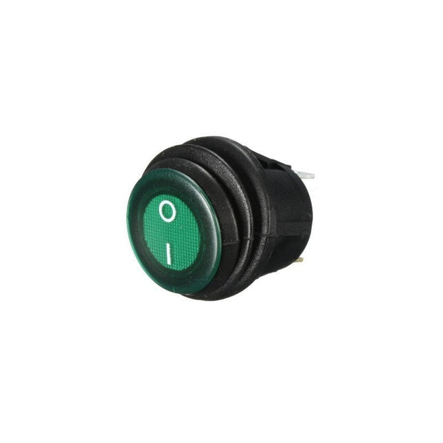 Buton intrerupator ON-OFF verde cauciuc - Aparataj electric