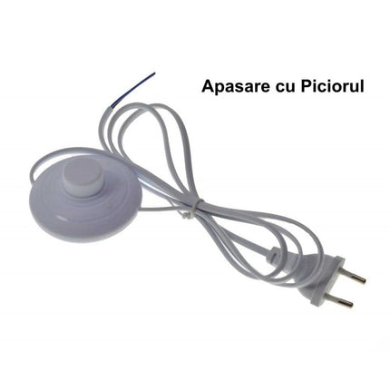 Cablu intrerupator picior 1.5m alb