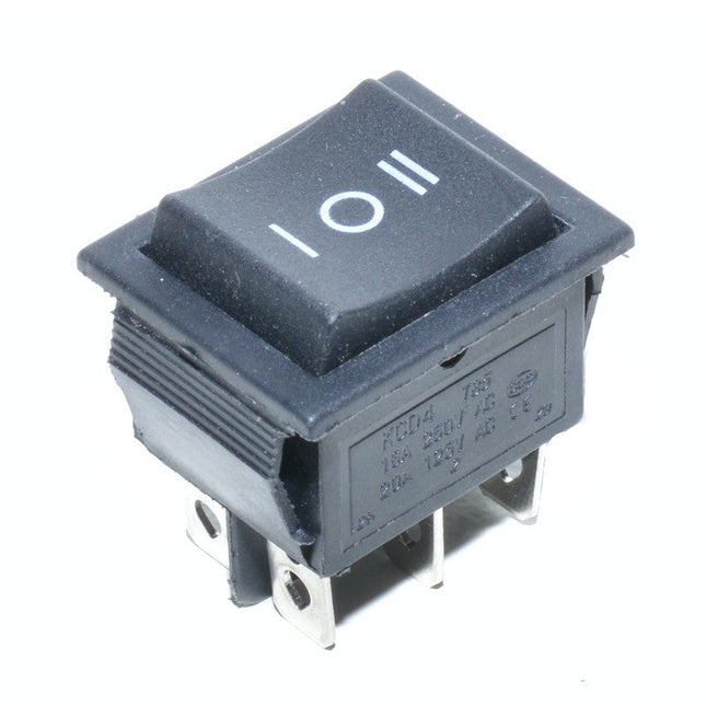 Buton intrerupator lat negru on-off-on revenire 16A 250V