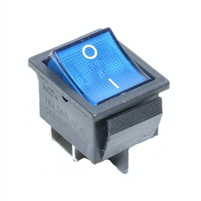 Buton intrerupator lat albastru ON-OFF 16A 250V - Aparataj electric
