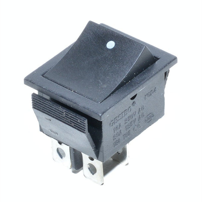 Buton intrerupator lat negru ON-OFF revenire 16A 250V - Aparataj electric