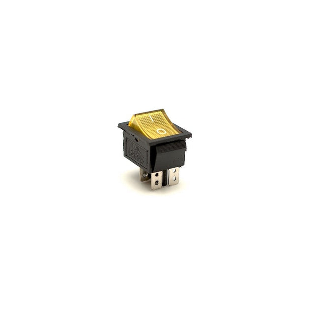 Buton intrerupator lat galben 15A 250V - Aparataj electric