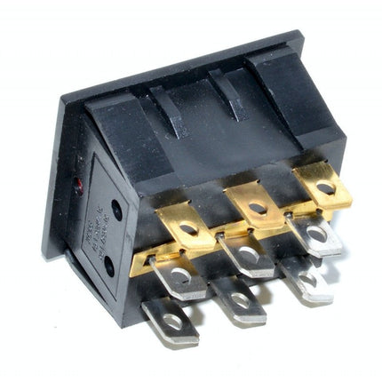 Buton intrerupator triplu ON-OFF rosu 6 16A 250V