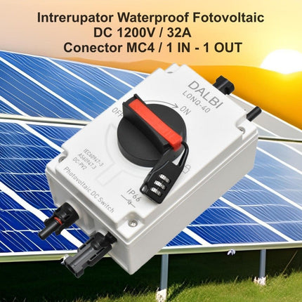 Intrerupator izolator panouri fotovoltaice DC 1200V 32A cu conector solar