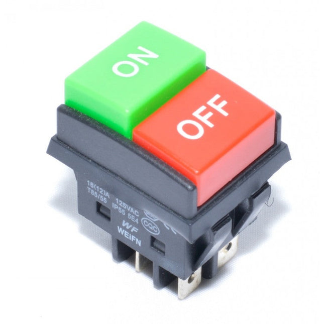 Buton comutator rosu-verde ON-OFF 4 contacte