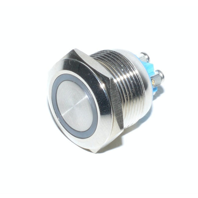 Buton metalic led prin apasare fara 19mm 24V