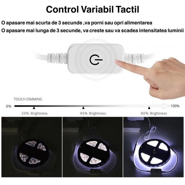 Intrerupator Touch Led Reglabil DC 2,1 - Aparataj electric