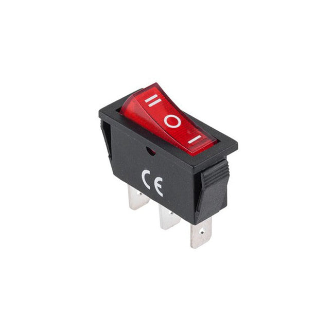 Buton intrerupator ingust 3 contacte ON-OFF-ON 15A 220V