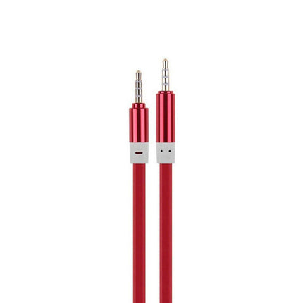 Cablu jack 3,5mm la jack 3,5mm silicon rosu