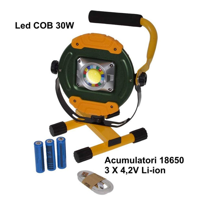 Lampa Lucru, Led Cob 30W, Suport 30W