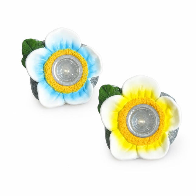 Lampa solara floare galbena rasina