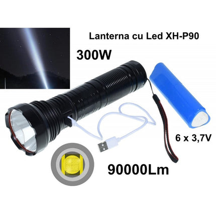 Lanterna Profesionala, puternica 300W LED Ultra