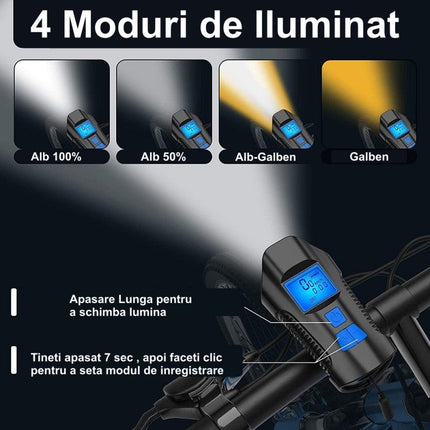 Lanterna bicicleta multifunctionala pentru instalatii