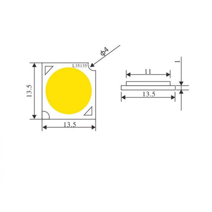 Dioda led COB 20W 36V lumina 5mm