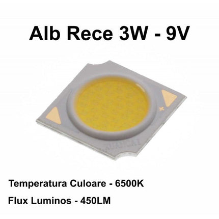 Dioda led COB 3W 9V lumina 5mm
