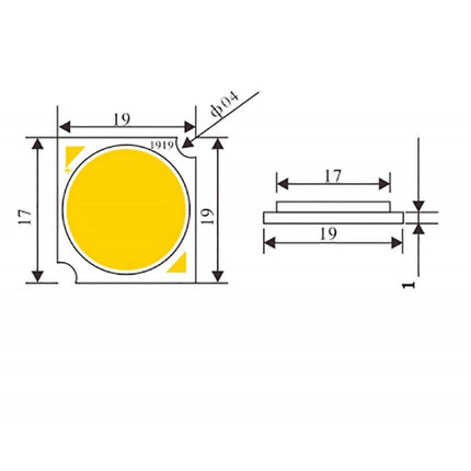 Dioda led COB 10W 30V lumina 19mm