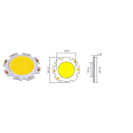 Dioda led COB 5W 15V lumina 26mm