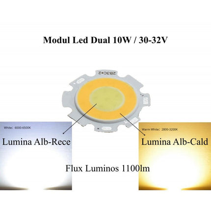Dioda led COB 10W 30-32V lumina 32V 28mm
