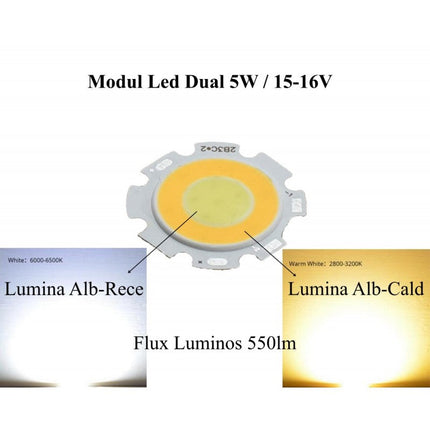 Dioda led COB 5W 15-16V lumina 16V 28mm