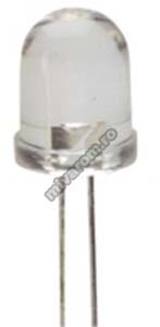 Led 10mm alb transparent