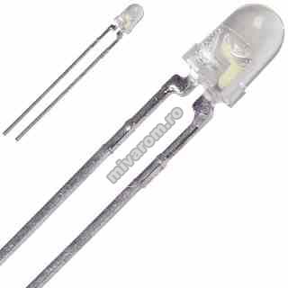 Led 3mm alb transparent