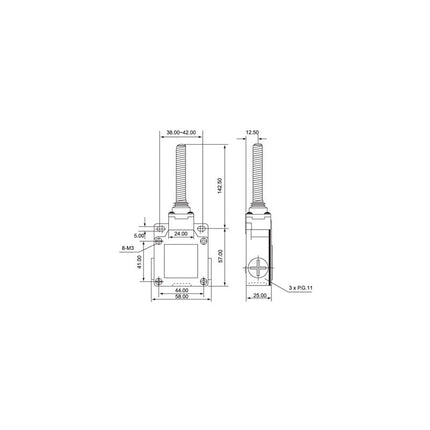 Intrerupator limitator cursa arc metalic