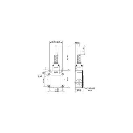 Intrerupator limitator cursa arc plastic