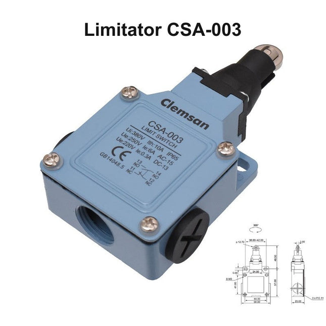 Intrerupator limitator cursa rola pentru protectie