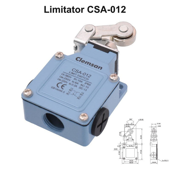 Intrerupator limitator cursa rola buton